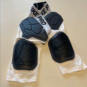 Nike Pro White and Black Men Hyperstrong Football Shorts